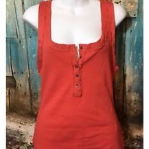 Orange Free People ribbed tank — worm once! So XS